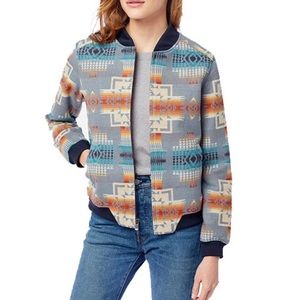 Pendleton Slate Chief Joseph Bomber Jacket Cropped